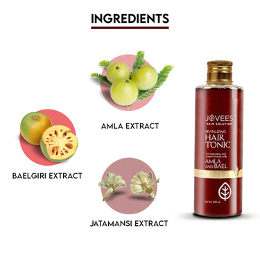 Jovees Herbal Revitalising Amla & Bael Hair Tonic | Gives Long, Strong & Thick Hair | For All Hair Types 200ml